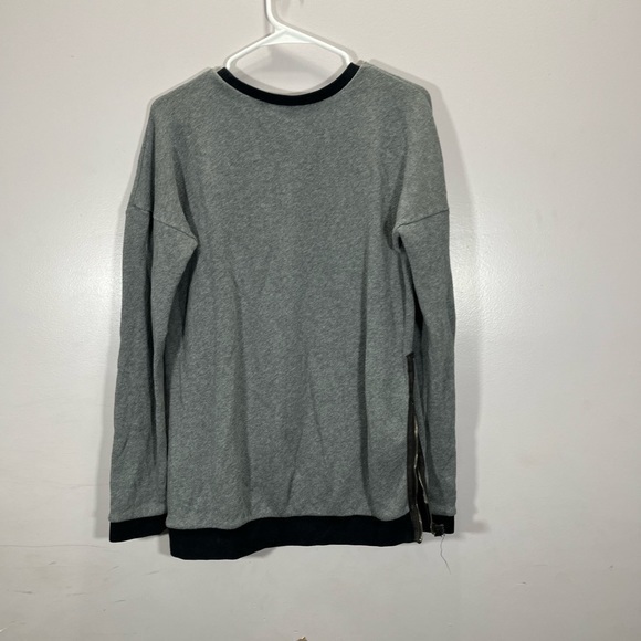 Vans Women’s Grey Black Fangs Rawr Graphic Design Pullover Sweatshirt - Picture 9 of 11